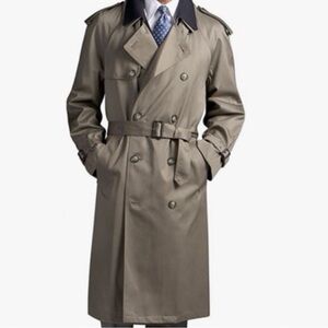 Lauren Ralph Lauren Trench Coat 38R Double Breasted Removable Quilted Liner